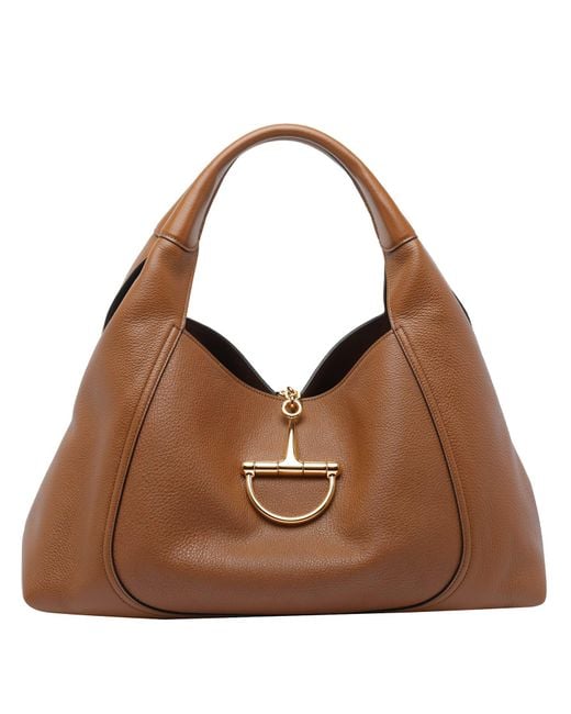Gucci Brown Maxi Softbix Shoulder Bag