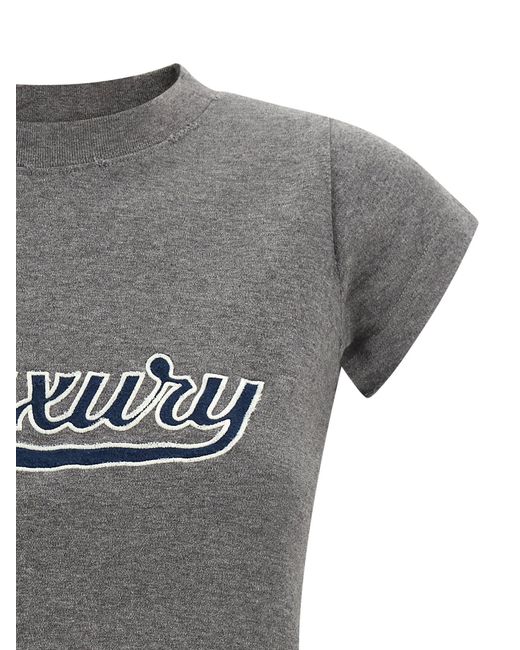 Balenciaga Gray Shrunk Luxury Script T-Shirt