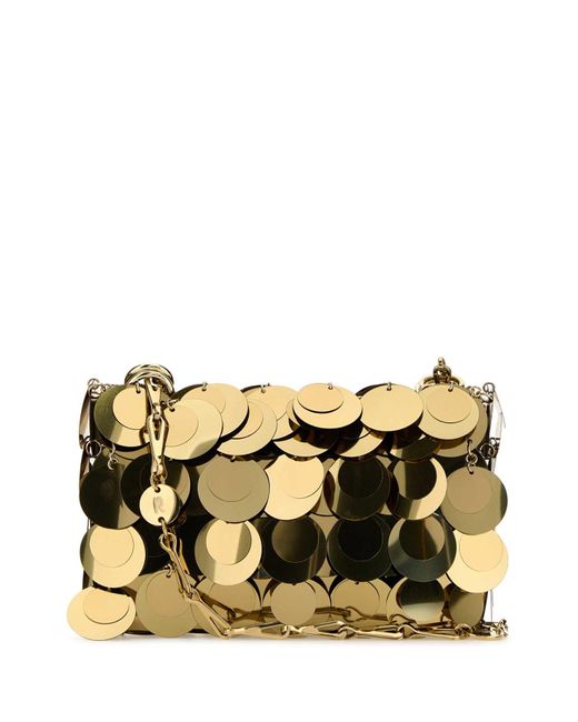 Rabanne Metallic Maxi Sequins Nano Shoulder Bag