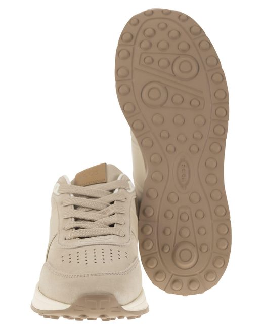 Tod's Natural Suede Leather Sneakers for men