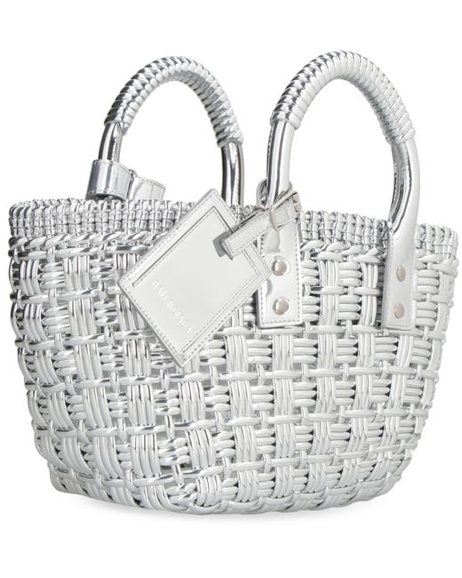 Balenciaga Metallic Bistro Basket Tote Bag