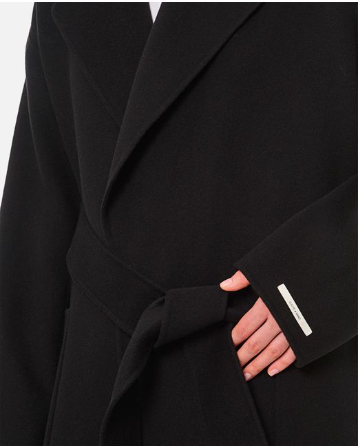 Sportmax Black Polka Robe Coat