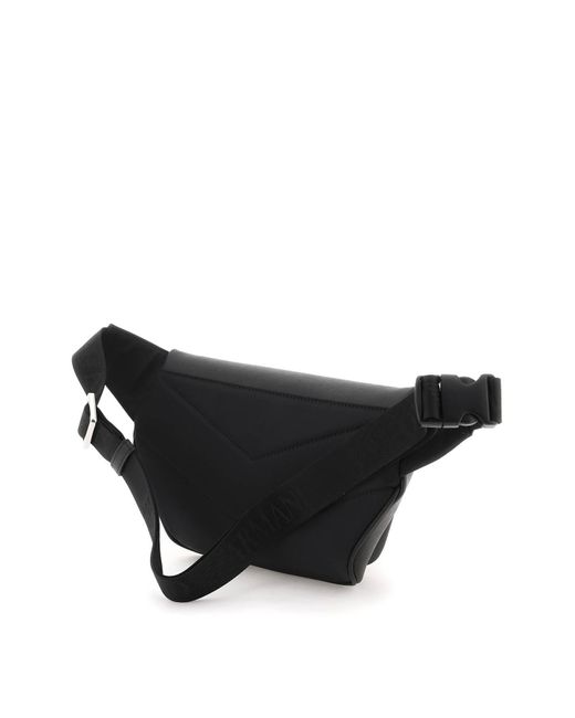 Emporio Armani Black Regenerated Leather Beltpack for men
