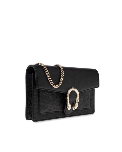 Gucci Black Wallet On Dionysus Chain