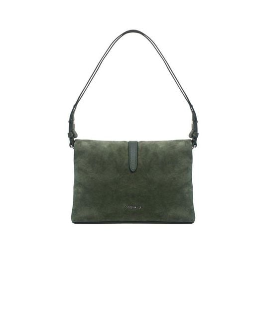 Coccinelle Green Shoulder Bag Cowhide Shoulder-Bags
