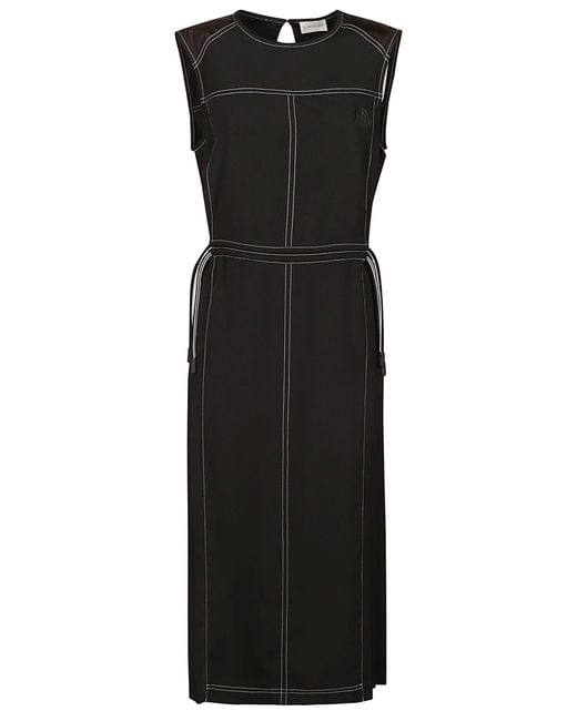 Moncler Black Sleeveless Long-Length Dress
