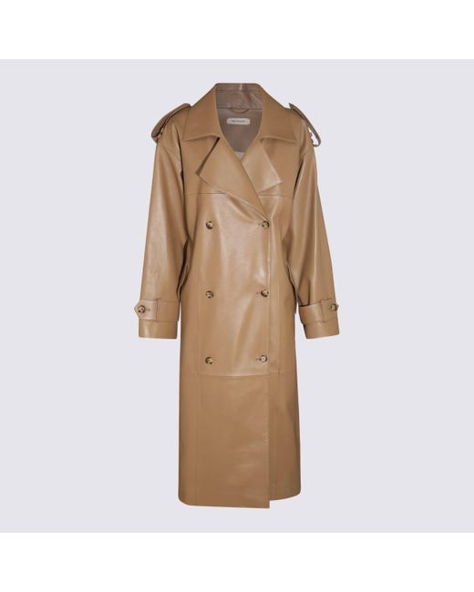 The Mannei Brown Leather Shamali Coat