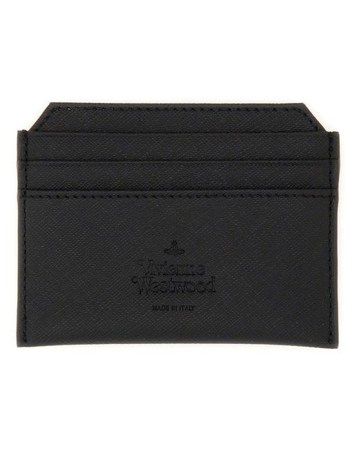 Vivienne Westwood Black Card Holder With Orb Logo