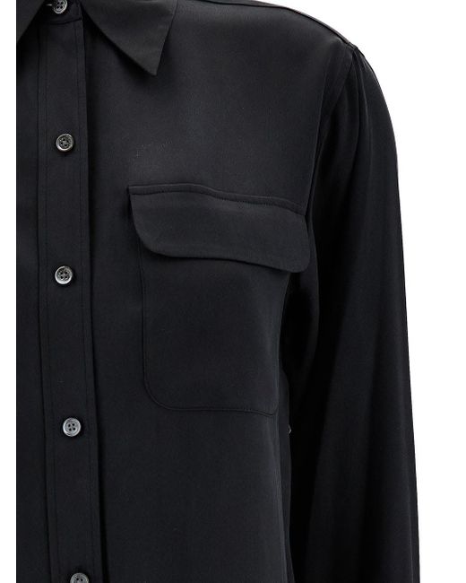 Equipment Black Signature Shirt With Two Patch Pockets