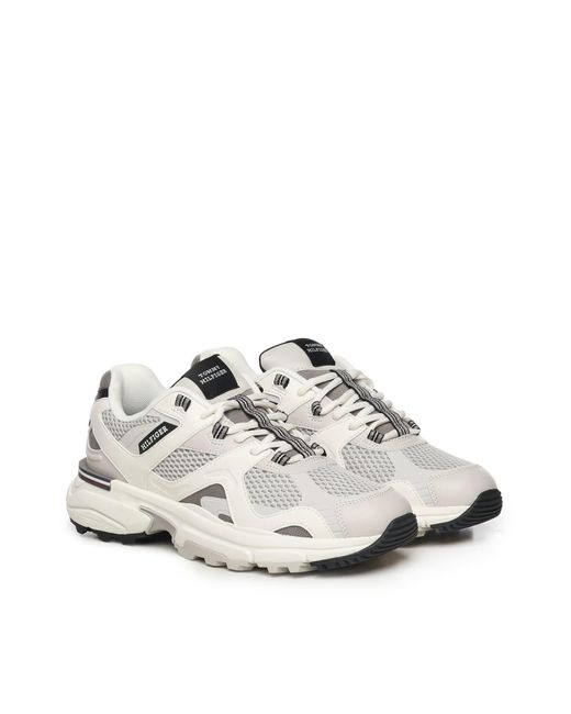Tommy Hilfiger White Chunky Hilfiger Monotype Sneakers for men