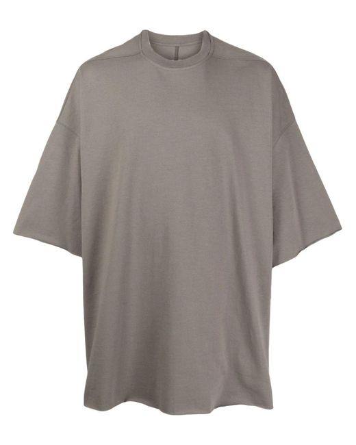 Rick Owens Gray Grey Tommy Organic Cotton T-shirt for men