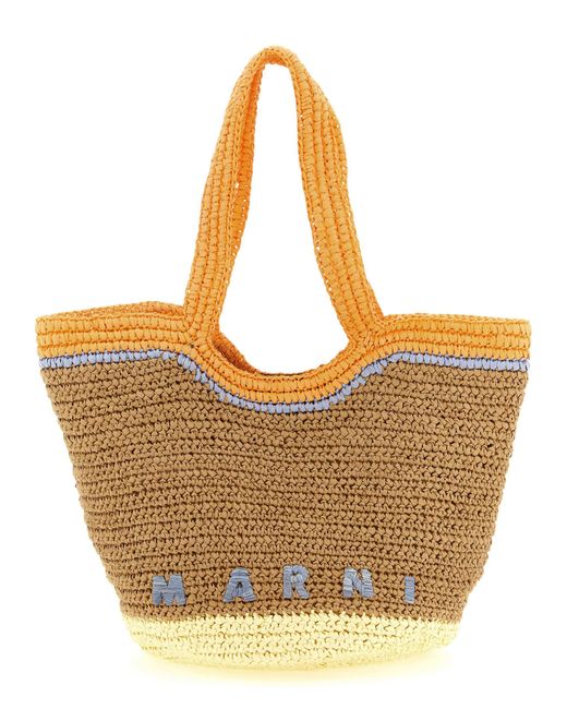 Marni Multicolor Small 'Seaside' Shopping Bag