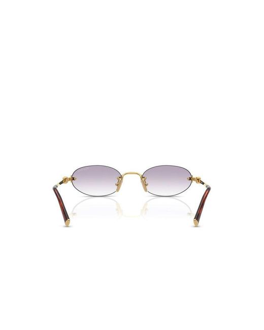 Miu Miu Metallic Miu Sunglasses Gradient- Gradient/ Metal Eyewear