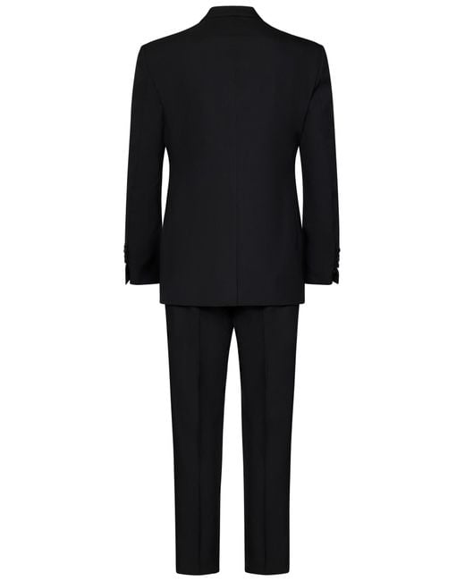 Tom Ford Black Suit With Satin Peak Lapel for men