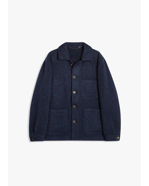 Doppiaa Blue Aasti Virgin Wool Jacket Coats