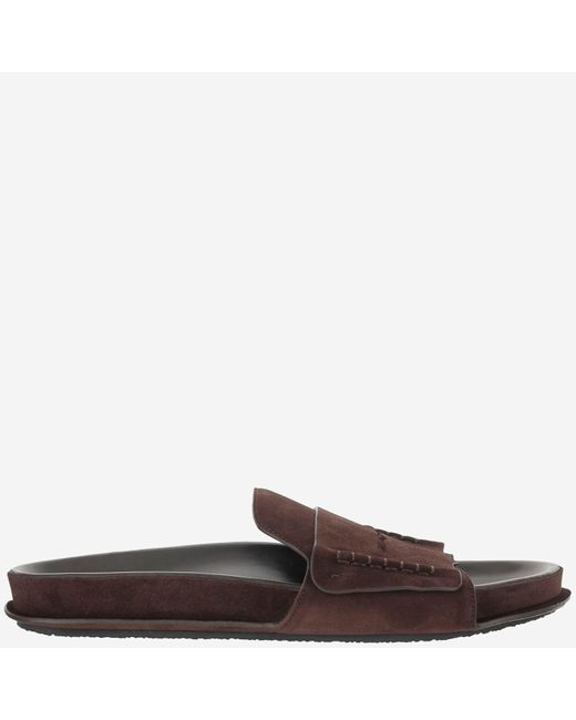 Jacquemus Brown Suede Mocassin Sandal for men