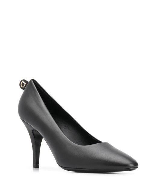Ferragamo Black Gancini Pumps