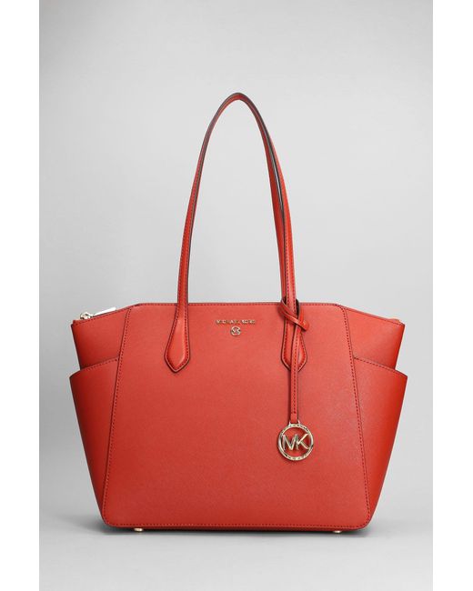 Michael kors red discount handbag