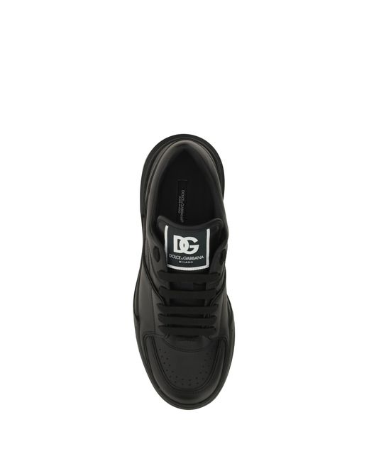 Dolce & Gabbana Black Leather Sneakers for men
