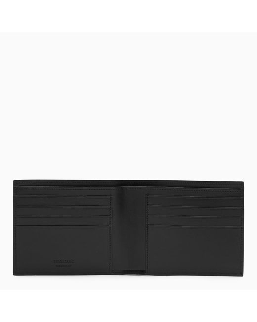 Ferragamo Black Leather Wallet With Logo for men