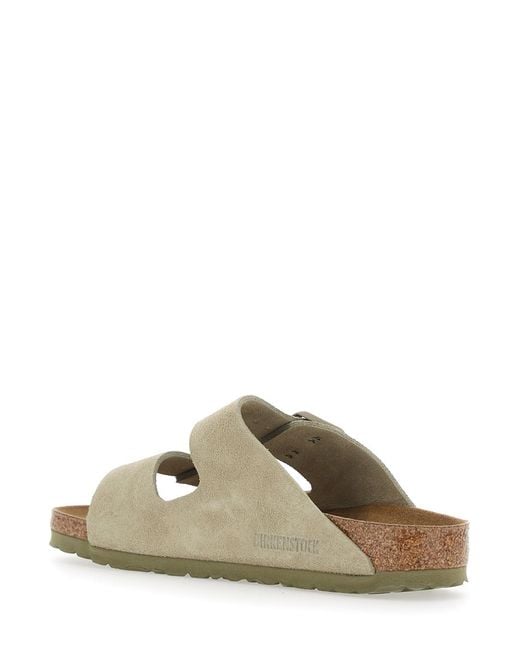Birkenstock Natural Sandals Arizona Suede Leather