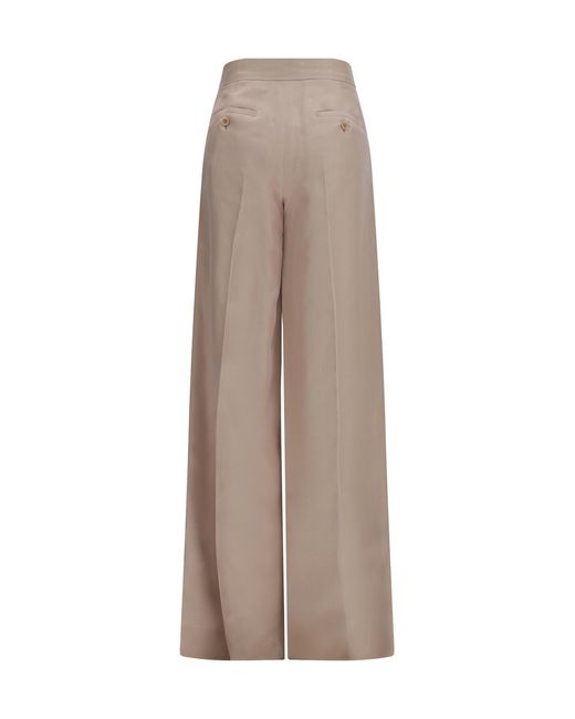 Max Mara Natural Rasoio Pants Silk