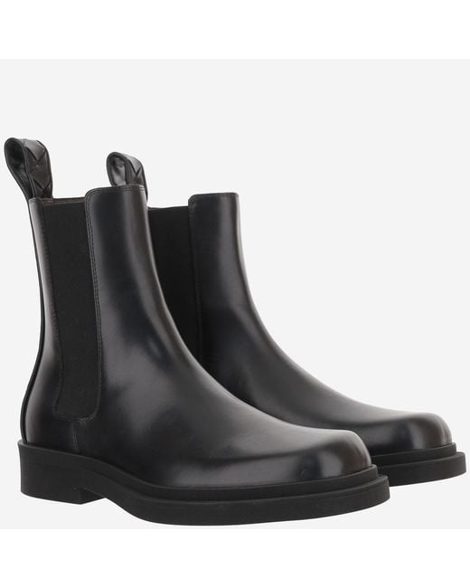 Bottega Veneta Black Boots Chelsea Ben Leather Calfskin for men