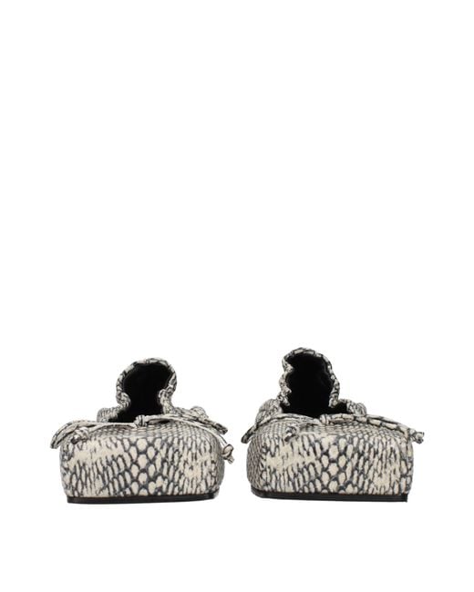 Jacquemus Metallic Leather Ballet Flats