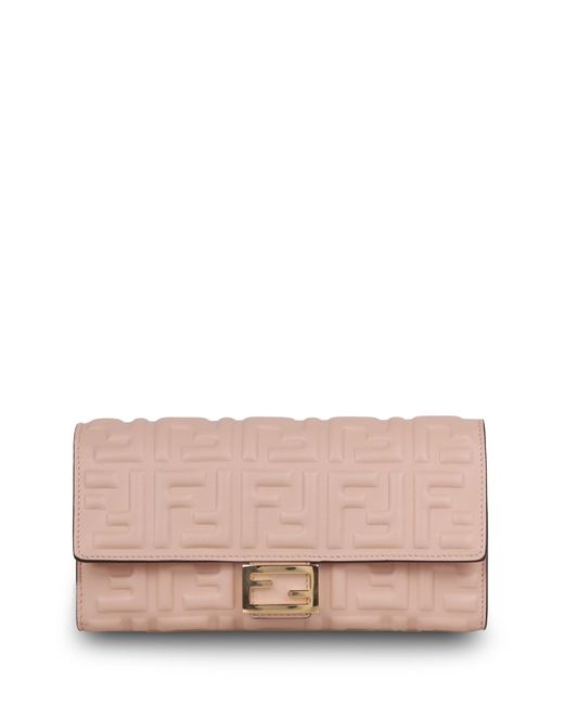 Fendi Pink Wallet Continental Baguette