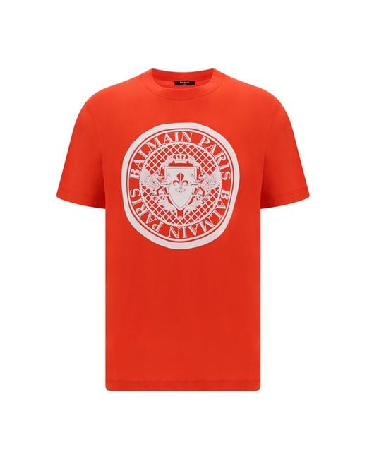 Balmain Red T-shirts for men