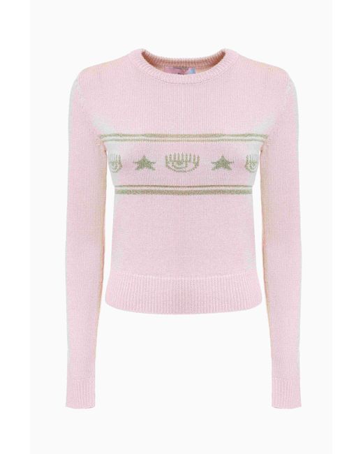 Chiara Ferragni Pink Sweatshirt