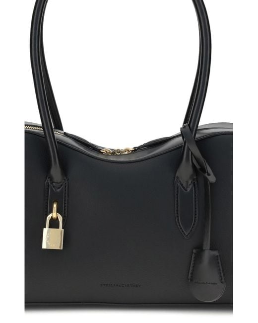 Stella McCartney Black Medium Ryder Shoulder Bag Upper: Polyester; Nylon