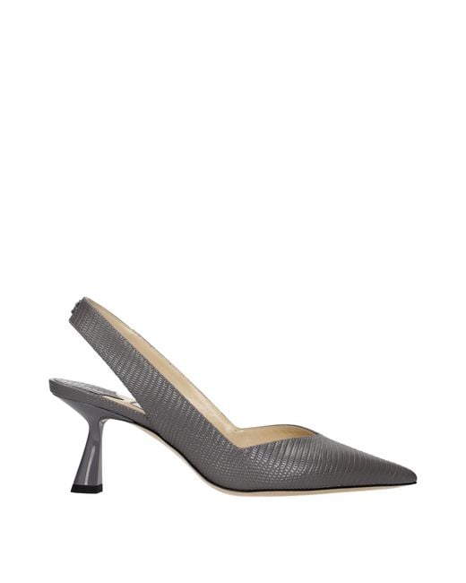 Jimmy Choo Gray Leather High Heel Pumps