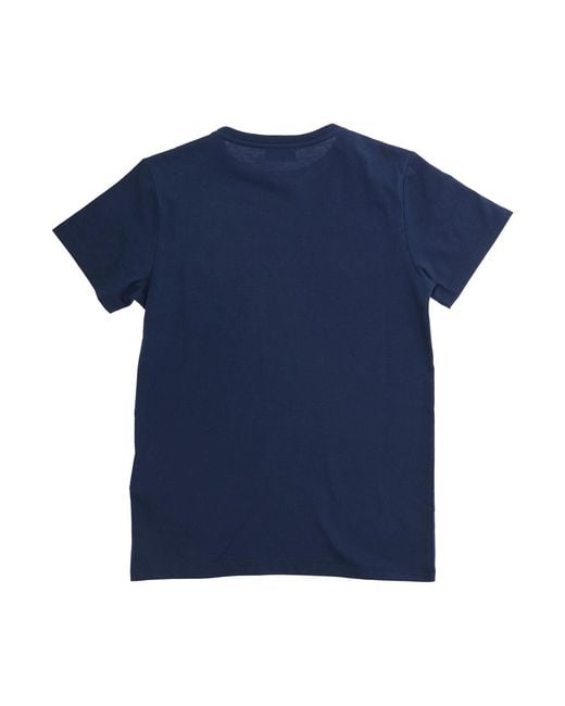 Gucci Blue Kids T-Shirt With Logo, Cotton T-Shirts for men