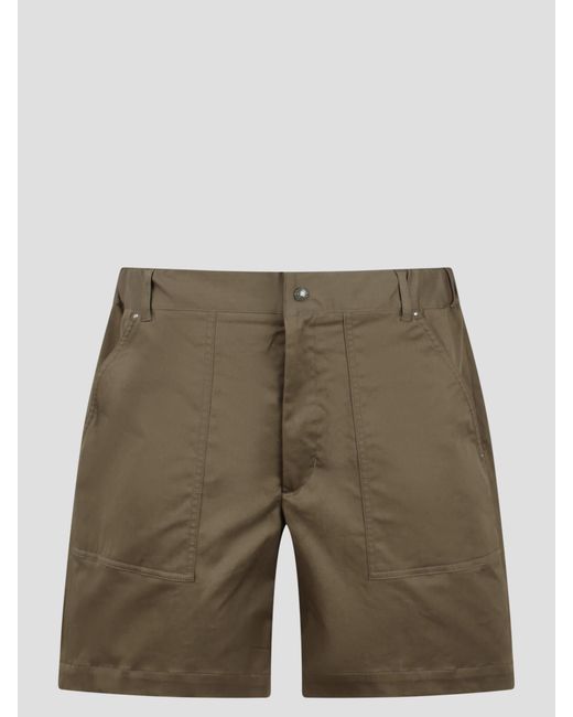 Moncler Green Cotton Bermuda Shorts for men