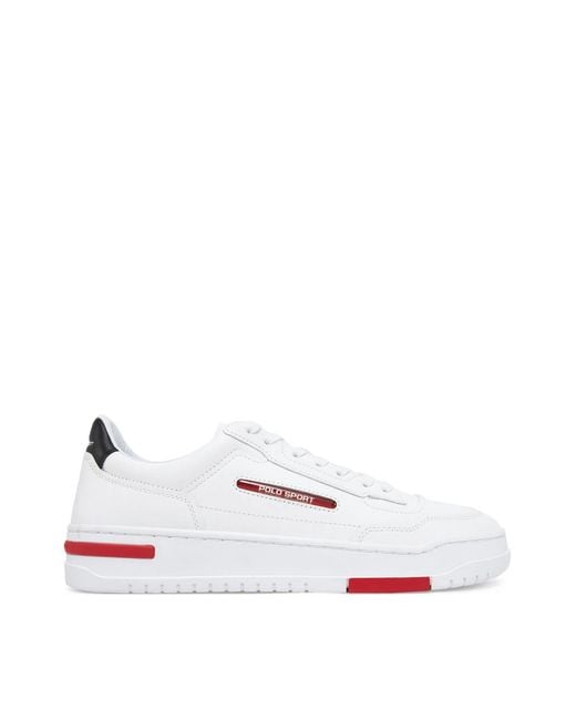 Polo Ralph Lauren White Ps 300 Logo Sneakers Shoes for men