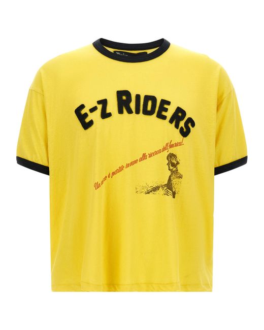 PALY Yellow Ez Riders Ringer T-Shirt Cotton for men