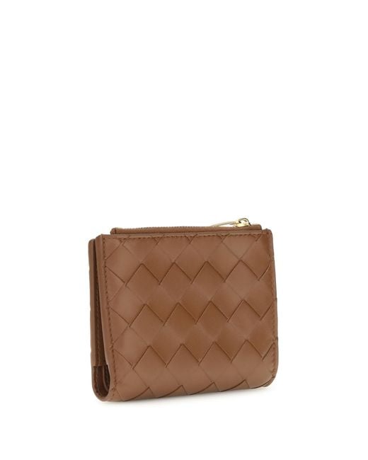 Bottega Veneta Brown Wallet Intrecciato Lambskin & Purses