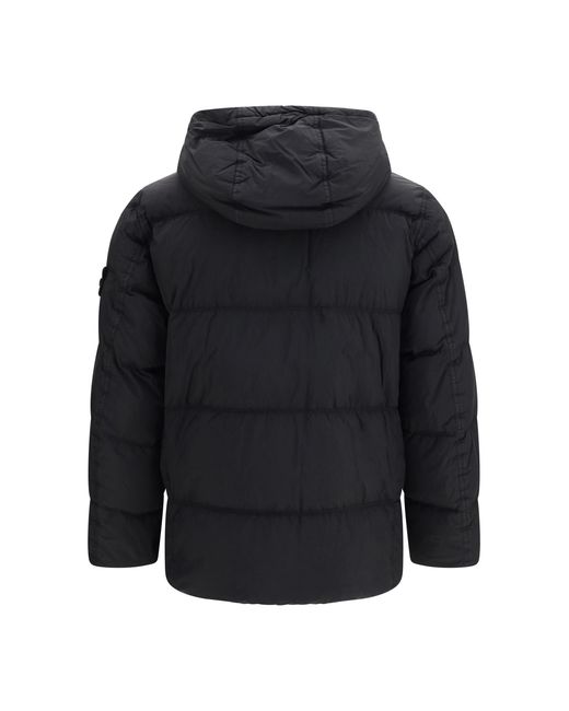 Stone Island Blue Crinkle Reps Ny Down Jacket for men