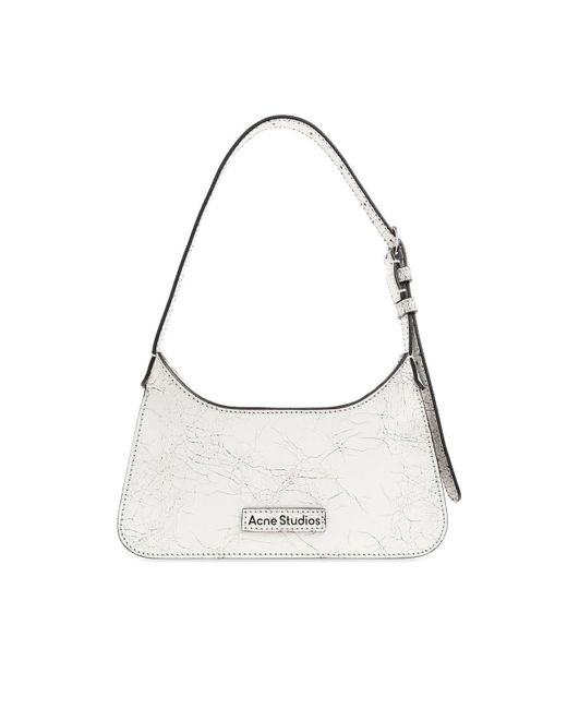 Acne White 'platt Micro' Shoulder Bag,