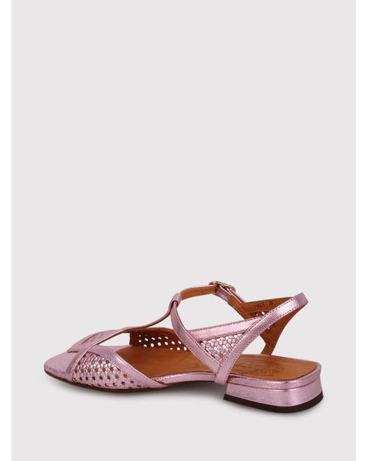 Chie Mihara Pink Tencha Caged Leather Sandals