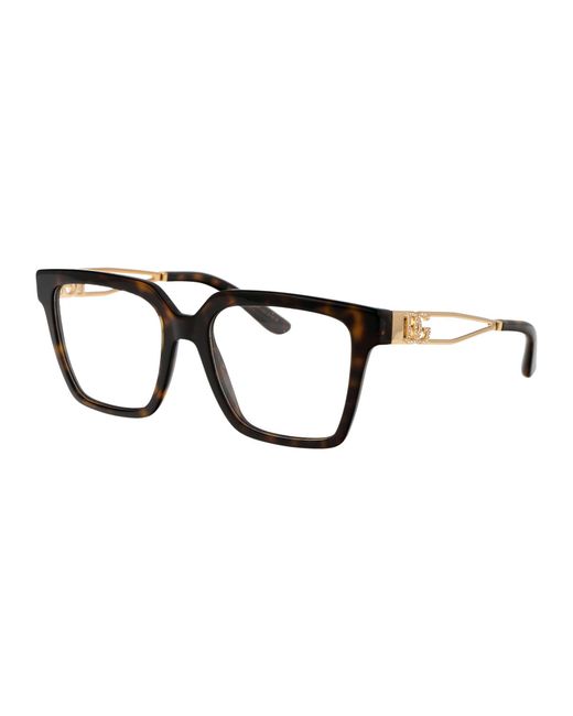 Dolce & Gabbana Black Dolce & Gabbana Havana Acetate Optical Glasses