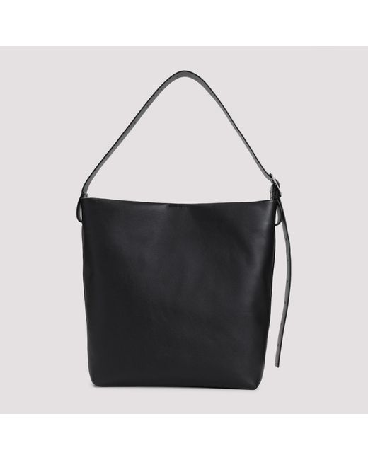 Jil Sander Black Square Belt Hobo Bag