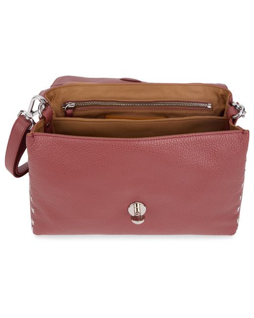 Zanellato Red Shoulder Bag Postina Calfskin Handbags