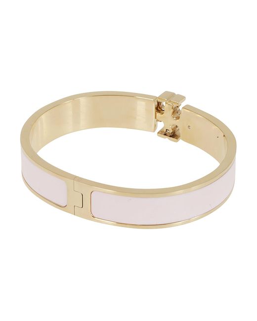 Tory Burch White Kira Enamel Bracelet