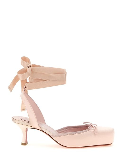 Christian Louboutin Pink 'Cassia Lace Up' Pumps
