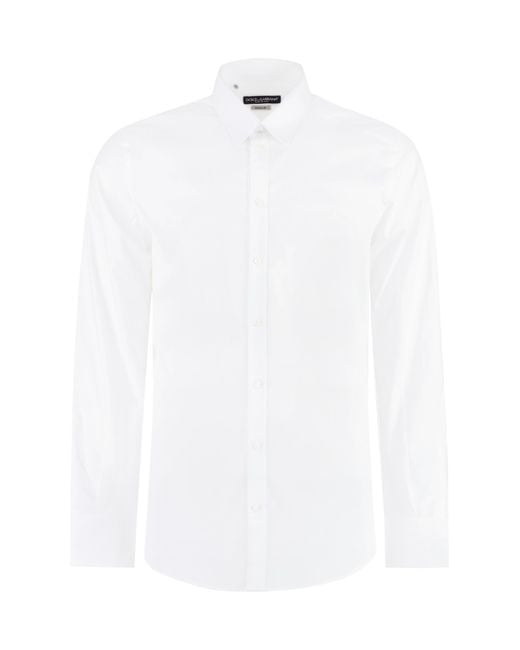 Dolce & Gabbana White Classic Cotton Shirt for men