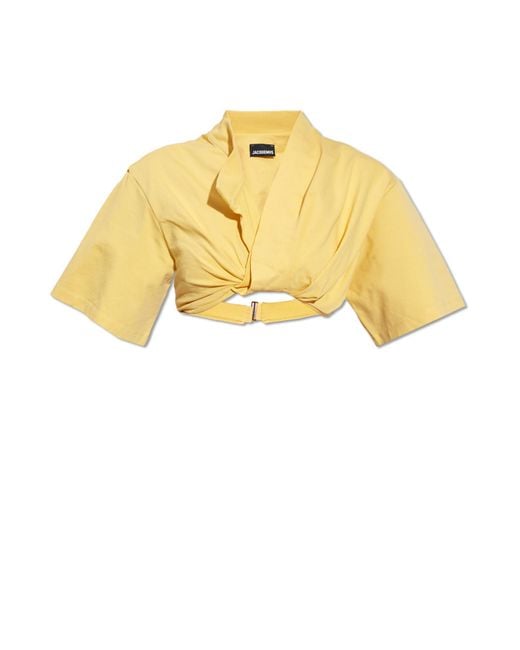 Jacquemus Yellow Cropped Top