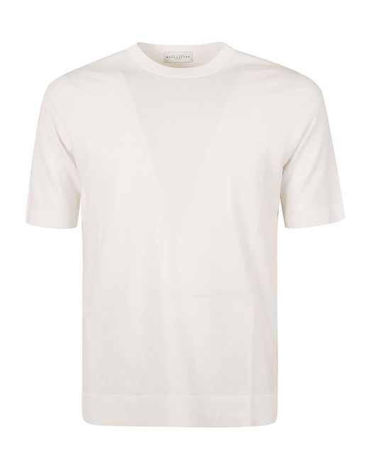 Ballantyne White Round Neck T-Shirt for men