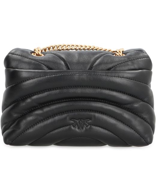 Pinko Gray Mini Crossbody Bag Love Puff Leather Sheep Shoulder